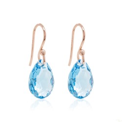 Silver earrings Aquamarine, Goldplated