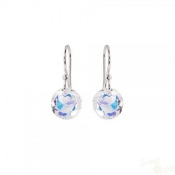 Silver earrings swarovski crystal