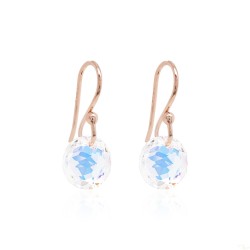 Silver earrings Crystal AB, Goldplated