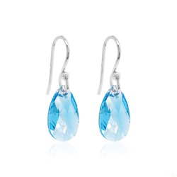 Silver earrings Aquamarine