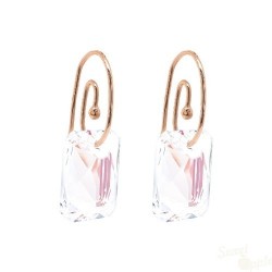 Silver earrings Crystal Shimmer, Goldplated