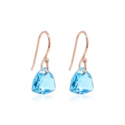 Silver earrings Blue Zircon