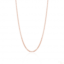 Silver necklace45cm, Goldplated
